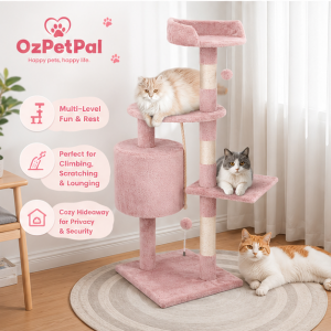 Cat Tree Tower With Scratching Posts & Condo 112CM