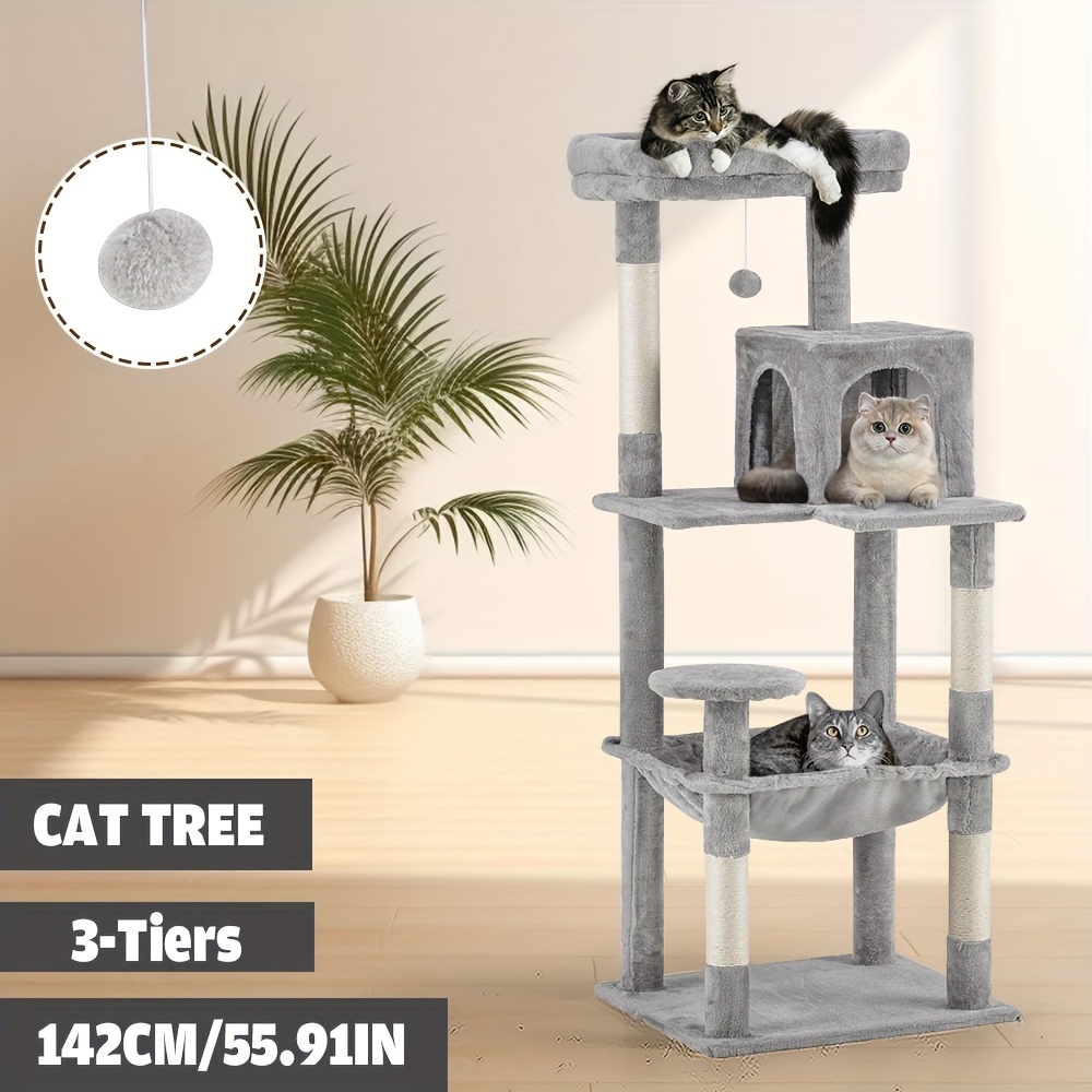 Cat Tree Scratching Post 142cm 4 Cat Tree Scratching Post 142cm - Image 4