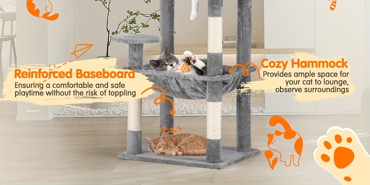 Cat Tree Scratching Post 142cm 9 Cat Tree Scratching Post 142cm - Image 9