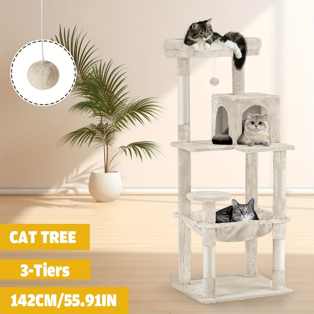 Cat Tree Scratching Post 142cm 2 Cat Tree Scratching Post 142cm - Image 2
